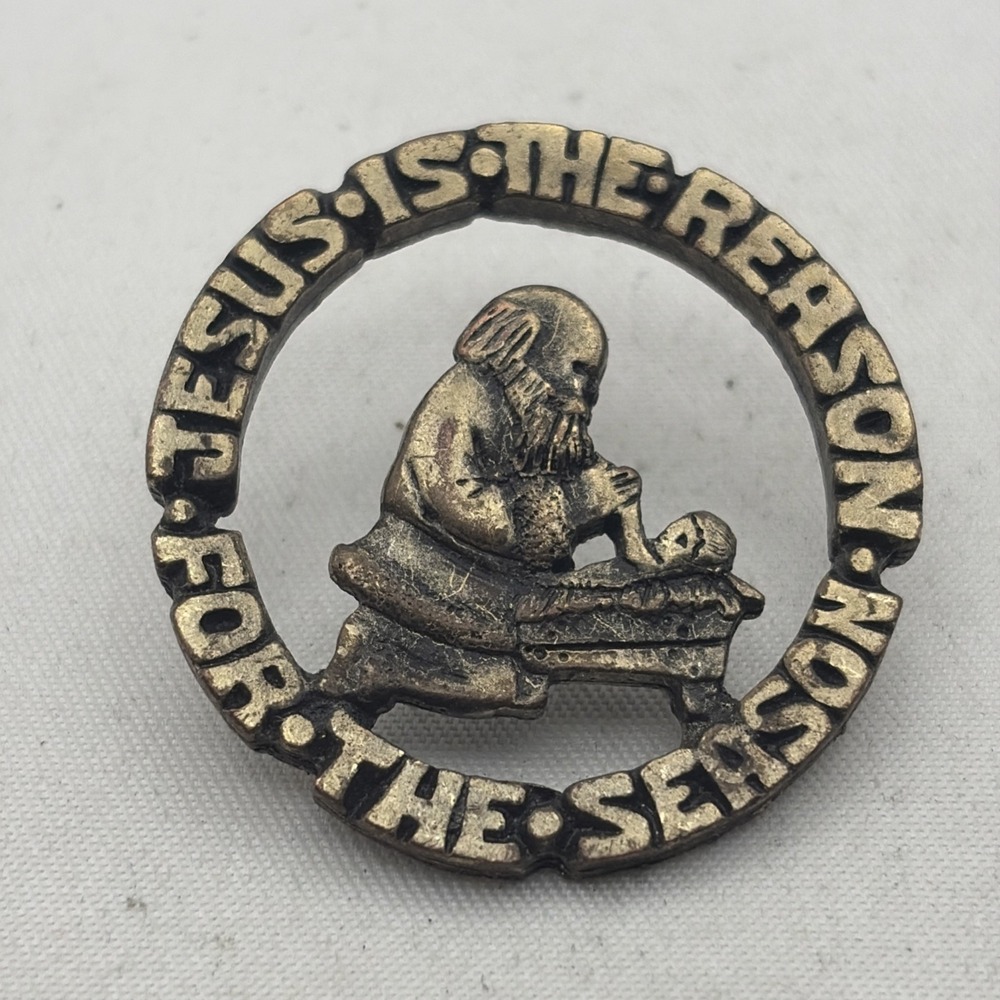 Jesus Is The Reason For The Season Santa Religious Christianity Lapel Hat Pin